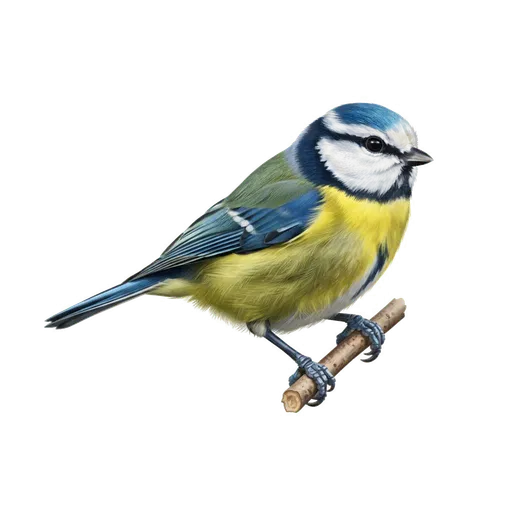 Illustration: Blaumeise (Cyanistes caeruleus)
