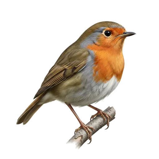 Illustration: Rotkehlchen (Erithacus rubecula)