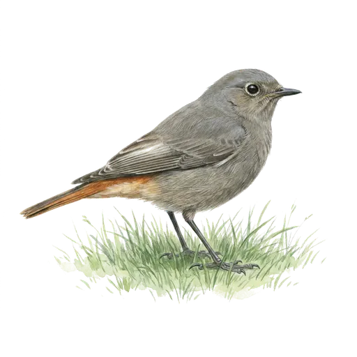 Illustration: Hausrotschwanz, Weibchen